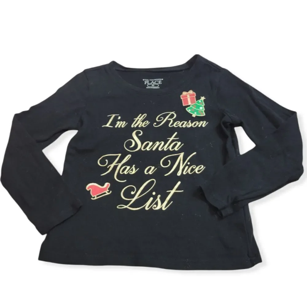 Children's Place Christmas Nice List shirt 3T